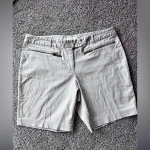 Michael Kors Light Gray Bermuda Shorts with Zip Pockets